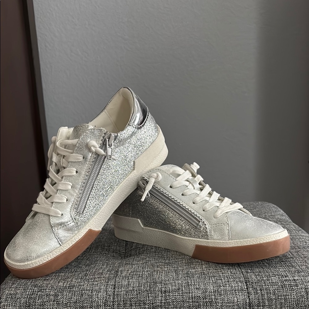Girls Dolce Vita Silver Sneakers